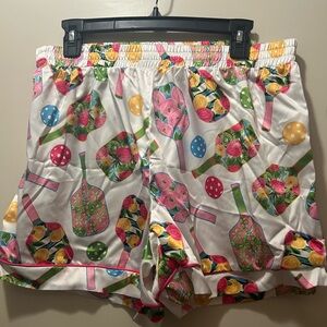 Vibrant Pickle Ball Women's Pajama Shorts